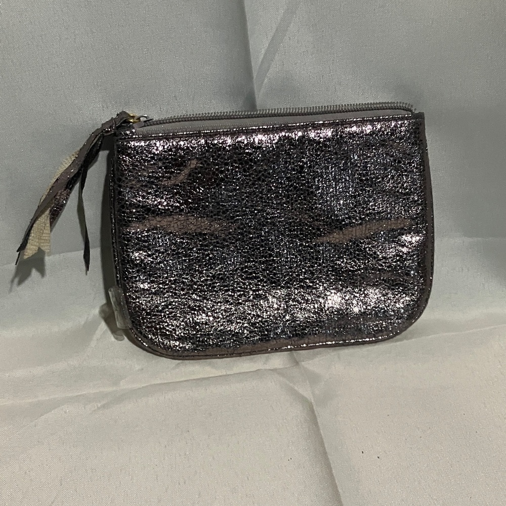 Stephanie Johnson Shimmering Silver Pouch